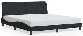 3207937 vidaXL Рамка за легло без матрак, черна, 180x200 см, кадифе