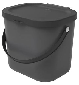Тъмносив контейнер за компостируеми отпадъци 6 l Albula – Rotho