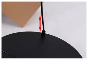 Черно висящо осветително тяло със стъклен абажур Aspa - Candellux Lighting