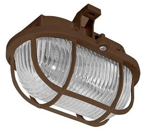 Екстериорен плафон OVAL 1xE27/60W/230V IP44 кафяв