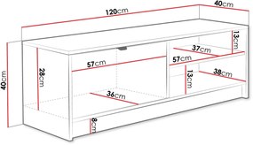 TV шкаф Tireno 1K-Mpez