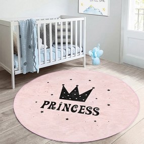 Розов детски килим ø 120 cm Comfort - Mila Home