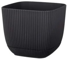 Horecano - Квадратна саксия №3 - 15x15xh13cm 1.8L АНТРАЦИТ (G-383-A)