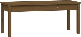 824007 vidaXL Градинска пейка, меденокафява, 109x44x45 см, борово дърво масив