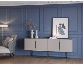 Нисък скрин в сиво-бежово 200x80 cm Titan - Marckeric