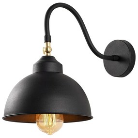 Черна метална стенна лампа Opviq lights Fotini - Opviq lights