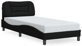 3207746 vidaXL Рамка за легло без матрак, Черно, 90x200 см, плат