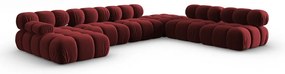 Червен кадифен диван 379 cm Bellis - Micadoni Home