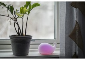 Бяла LED детска нощна светлина Whale – Star Trading