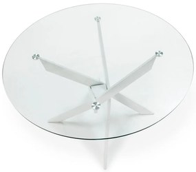 Кръгла маса за хранене със стъклен плот 120x120 cm Ruth - Marckeric