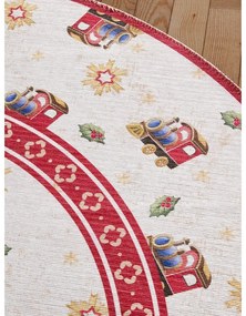Червен кръгъл килим с коледен мотив ø 160 cm Toy's Delight Train – Villeroy&amp;Boch