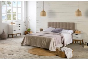 Бяла нощна масичка от масивна борова дървесина Baku - Marckeric