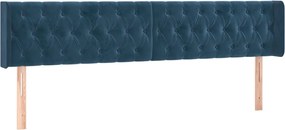 346394 vidaXL Горни табли за легло, 2 бр, тъмносиня, 100x7x78/88 см кадифе