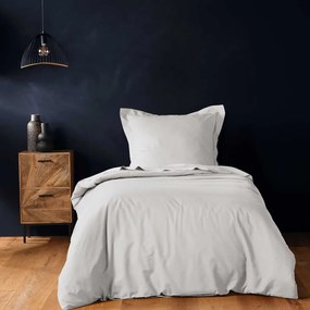 Бяло единично памучно спално бельо 140x200 cm Lina – douceur d'intérieur