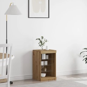 страничен шкаф Sonata H с LED светлини занаятчийски дъб 41x37x67 см