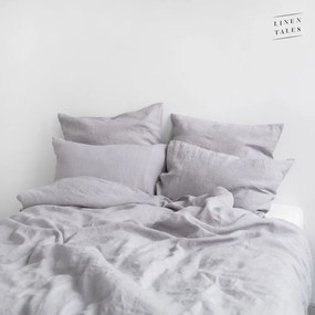 Светлосиво единично ленено спално бельо 140x200 cm Light Grey – Linen Tales
