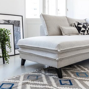 Светлобежов U-образен разтегателен диван, ляв ъгъл Charming Charlie - Miuform