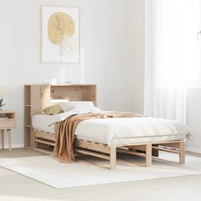 3323899 vidaXL Легло с рафтове за книги, без матрак, 90x200 см, масивно дърво