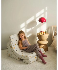 Бял детски стол от букле и шенил Terrazzo Moon – Wigiwama