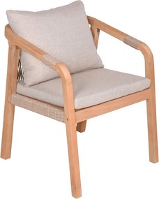 Градински столове в комплект от 2 бр. от масивно дърво в естествен цвят Bogota – Garden Pleasure