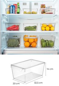 Комплект органайзери за хладилник (3 броя), цвят Прозрачен