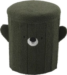 Симпатичен детски сгъваем пуф с място за съхранение Бял