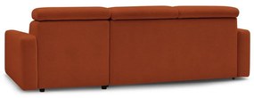 Разтегателен ъглов диван в тухлен цвят (променлив) Monaco – Bobochic Paris