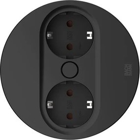 BACHMANN Модул TWIST 2 КРЪГЪЛ с 2х Шуко, с кабел 2м, цвят Черен, - B946.100