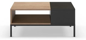 Черна и естествена цвят масичка за кафе 56x90 cm Cailin – Marckeric