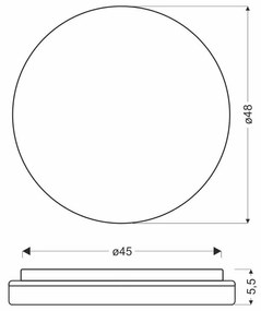 LED осветително тяло за таван в естествен цвят ø 48 cm Gandava - Candellux Lighting