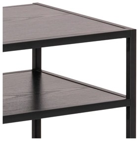 Черна телевизионна масичка от ясен 120x46 cm Seaford - Actona