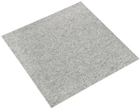 147310 vidaXL Килимни плочки за под, 20 бр, 5 м², 50x50 см, светлосиви