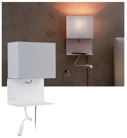 Paulmann 78913 - LED/2,5W + 1xE27/40W Настенно осветително тяло с USB MERANI 230V