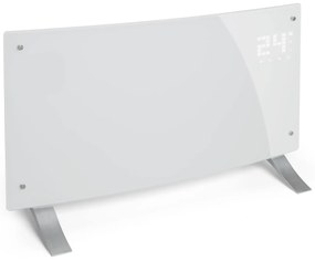 Klarstein Bornholm Curved, конвектор, конвекторен нагревател, термостат, таймер, 2000 W, бял