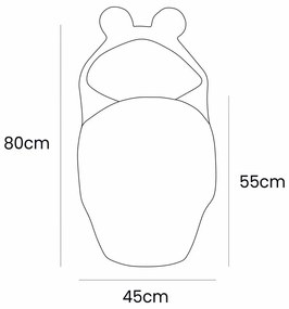 Бяло бебешко одеяло от букле 45x80 cm – Meowbaby