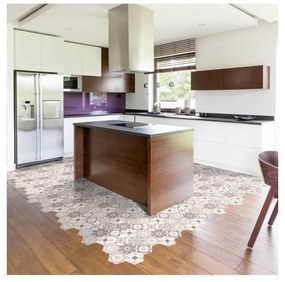 Комплект от 10 стикера за под Стикери за под Шестоъгълници , 40 x 90 cm Cornalina - Ambiance