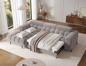 Ъглов диван Freyia-Сив-Ляв