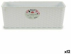 Саксия Stefanplast Бял Пластмаса 39 x 13,5 x 15 cm (12 броя)