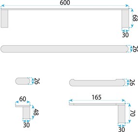 Комплект аксесоари за баня Mati Brush Nickel 4 части