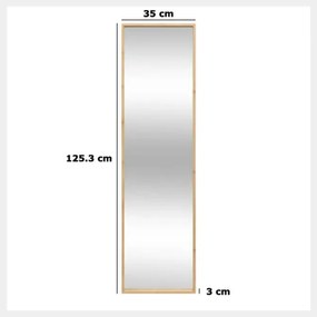 Огледало за баня 5five BAM, Висящо правоъгълно, 35x125 cm