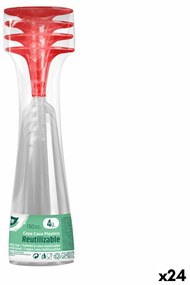 Чаши за шампанско за многократна употреба Algon Червен 24 броя 150 ml (4 Части)