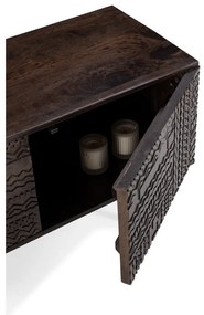 Тъмнокафява маса за телевизор от масивно манго 145x48x40 cm Kalai – MOME