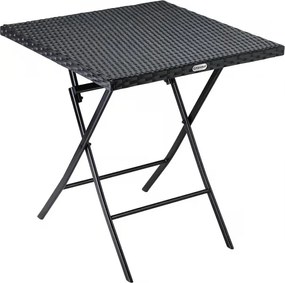 Сгъваема градинска маса от полиратан Rom със стоманена рамка 75 × 65 × 65 cm
