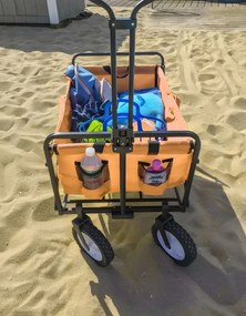 Сгъваема транспортна количка 100 кг – градинска и плажна количка на колела