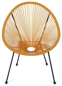 Жълт градински стол метален/пластмасов Avocado Comfort – Bonami Selection