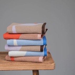 Кърпа за баня от органичен памук в цвят лавандула и светлокафяво 70x133 cm Nova Arte - Mette Ditmer Denmark