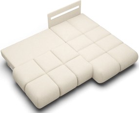 Ъглов Диван Лимо - Бежов Отворен - Десен