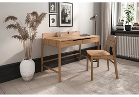 Работна маса от масивен дъб 65x120 cm Twig – The Beds