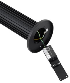 Дизайнерски външен кол за осветление черен 50 см IP44 - Boris