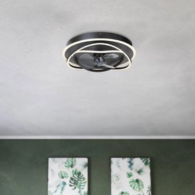 Eglo 35146 - LED димируем таванен вентилатор NAMORI 4xLED/9W/230V Ø50 см черен + дистанционно управление